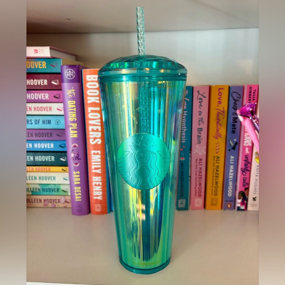 Starbucks 24 ox Turquoise / Aqua kalidescope Tumblr